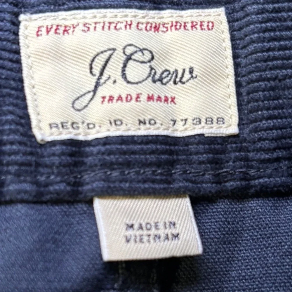 J.Crew 484 Slim Fit Corduroy Pants Mens 34x32 Navy Blue Stretch Preppy Academia